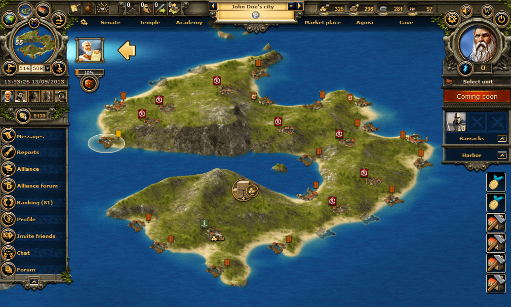 καινούριο interface grepolis
